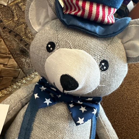 Memorial Day Patriotic Americana 4th of July Shelf Sitter Bear Doll Decor 22" - Picture 4 of 5